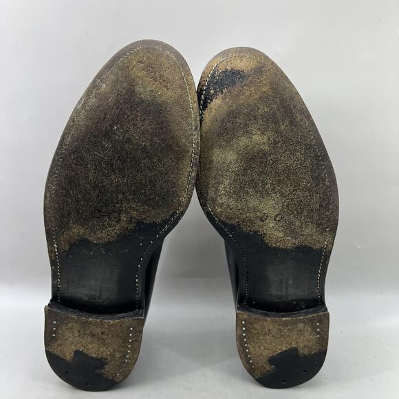 Alden Fringe Kiltie Loafers Men Size 12 B/D Black Leather Slip On Apron Shoes main image 5